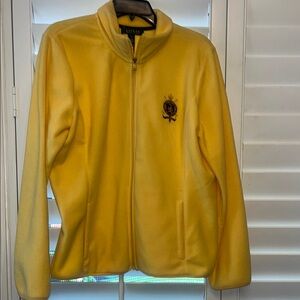 Lauren Ralph Lauren Yellow Fleece Zip Jacket XL